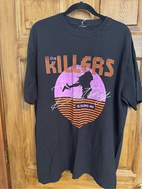 The Killers Graphic Tee in Black with Purple & Orange